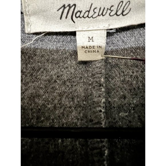 Madewell Medium Gray Stanza Herringbone Oversized Coat Jacket Cotton Wool - Picture 3 of 8